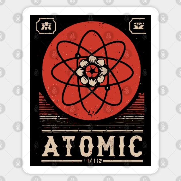 Atomic Age Science Poster - Retro Nuclear Esoteric Art Print Sticker by TuncGK